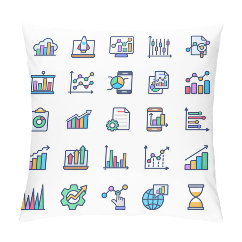 Personality  Graphical Analysis Flat Icons Pack  Pillow Covers