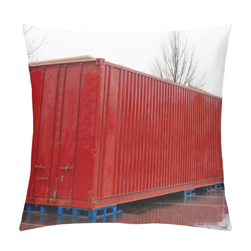 Personality  Containers On The Ground Shipping Metal Storage Cargo Shipping Pillow Covers