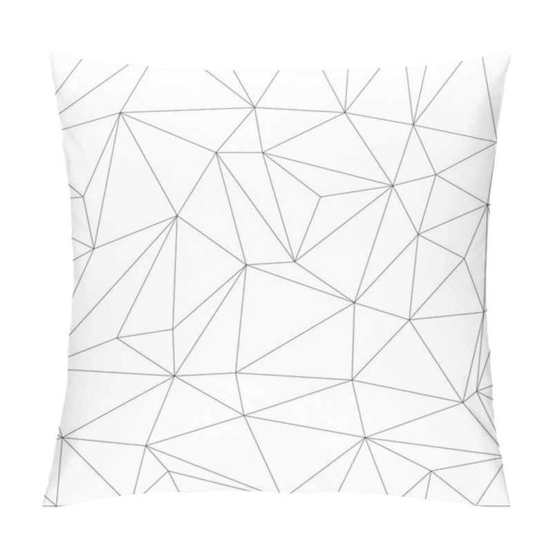 Personality  MODERN SEAMLESS VECTOR PATTERN. TRIANGLE GRID WITH JUNCTION POINT. GEOMETRIC IRREGULAR TEXTURE. TRENDY MONOCHROME BACKGROUND Pillow Covers