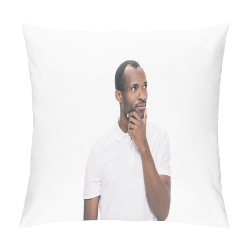 Personality  Pensive African American Man  Pillow Covers