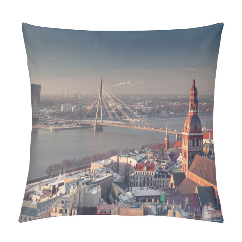 Personality  Latvias Capital - Riga From A Birds Eye View Pillow Covers