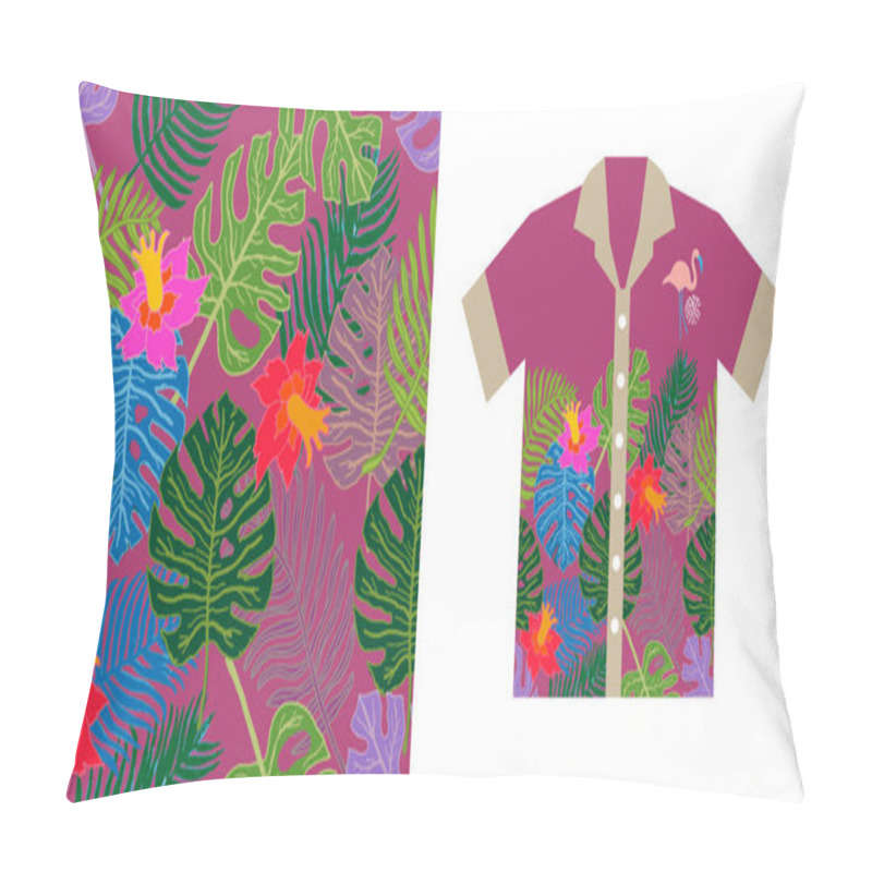 Personality  Tropical Summer. Hawaiian Shirt Design. Pillow Covers