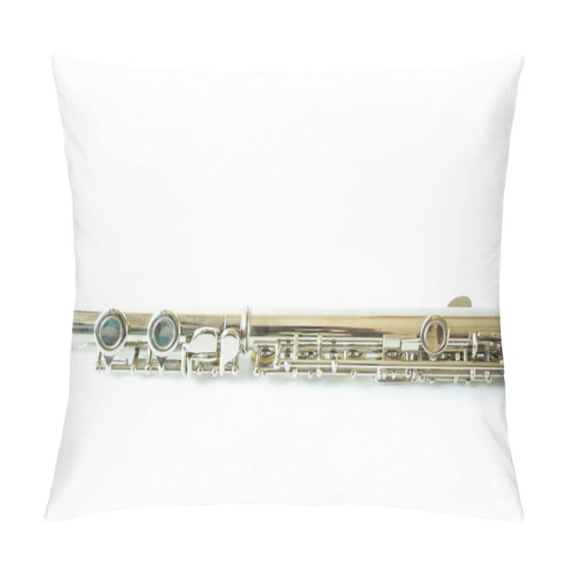 Personality  Flute On White Background Pillow Covers