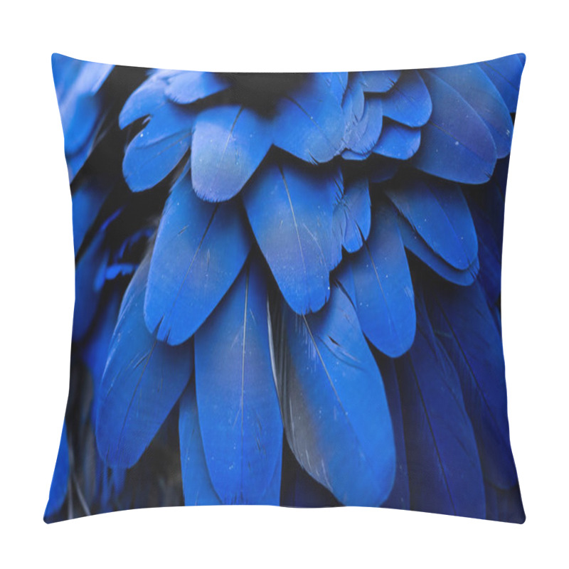 Personality  Close-up Of The Feathers Of A Hyacinth Macaw Pillow Covers