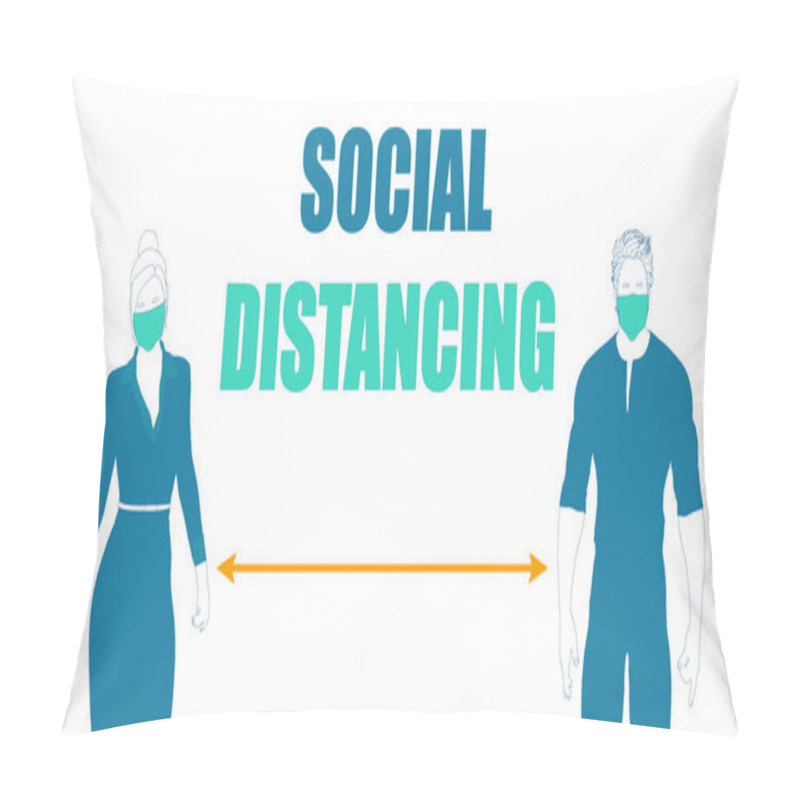 Personality  Social Distancing And Minimize Physical Contact To Reduce Virus Spread Pillow Covers