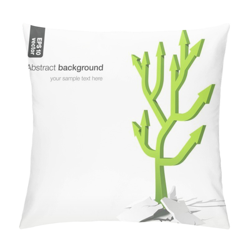 Personality  Arrows Tree - Growth Success Concept. Vector Abstract Background. Pillow Covers