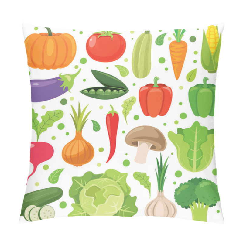 Personality  Fresh Vegetables For Healthy Eating Pillow Covers