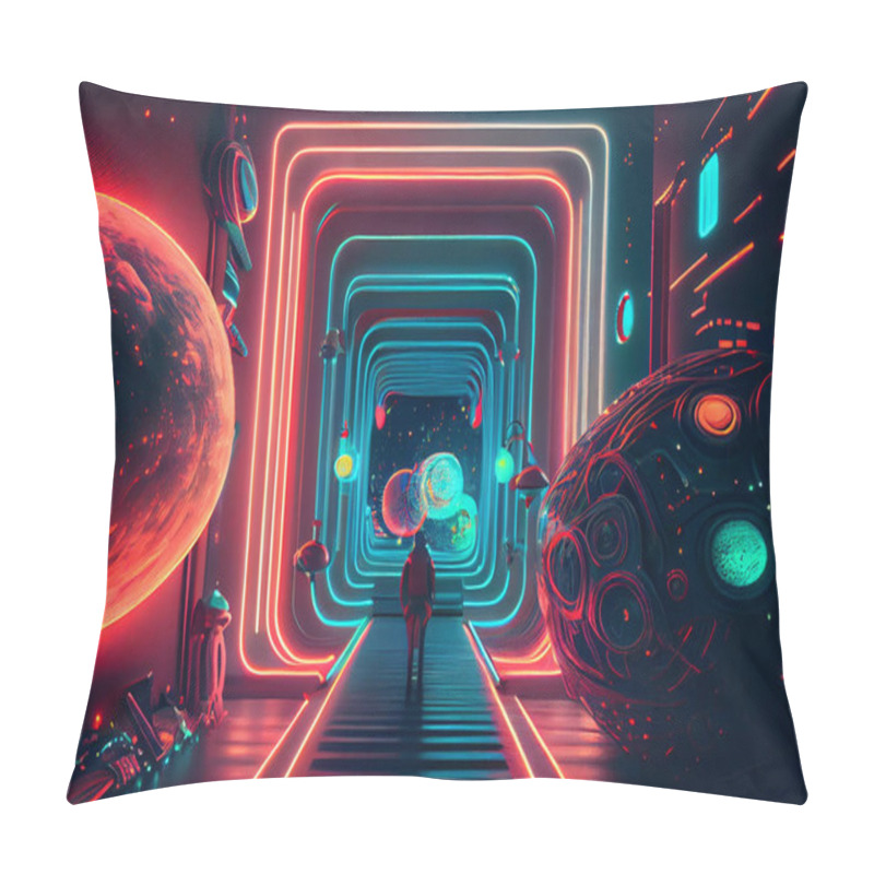 Personality  Interdimensional Travel And Parallel Universes, Illustration Pillow Covers