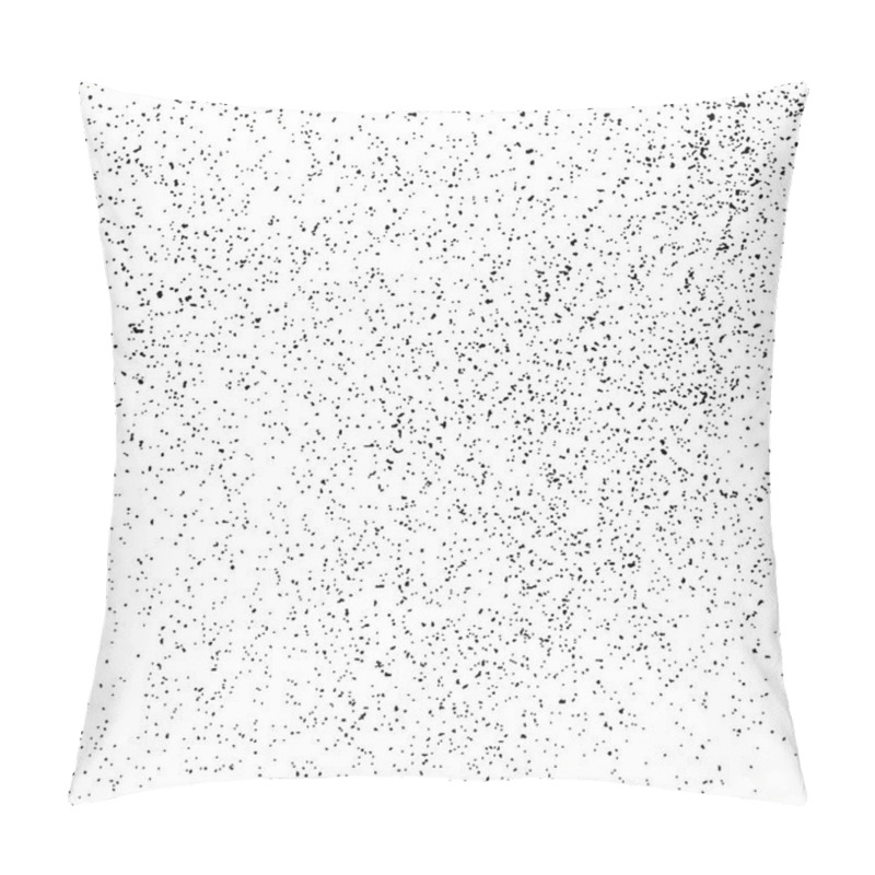 Personality  Black Grainy Texture Isolated On White. Pillow Covers