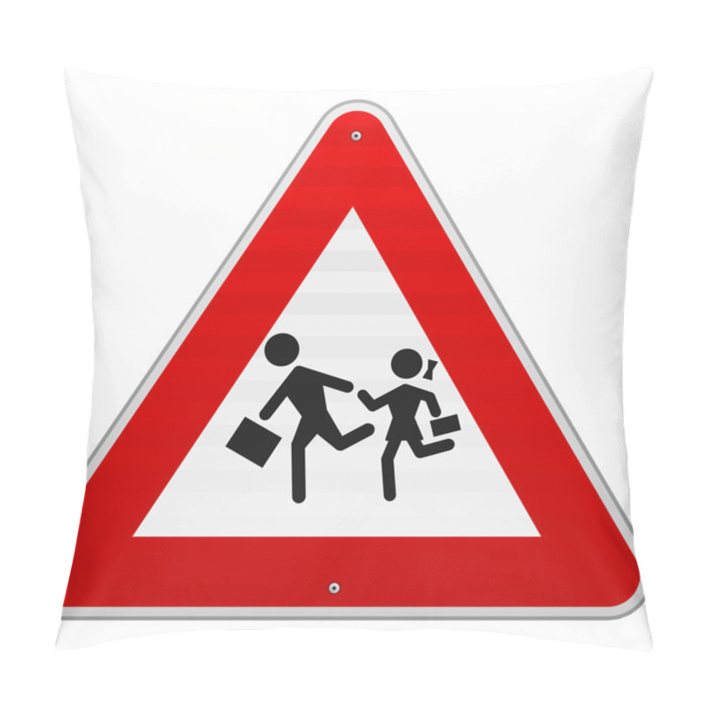 Personality  Pedestrian Danger Sign Pillow Covers