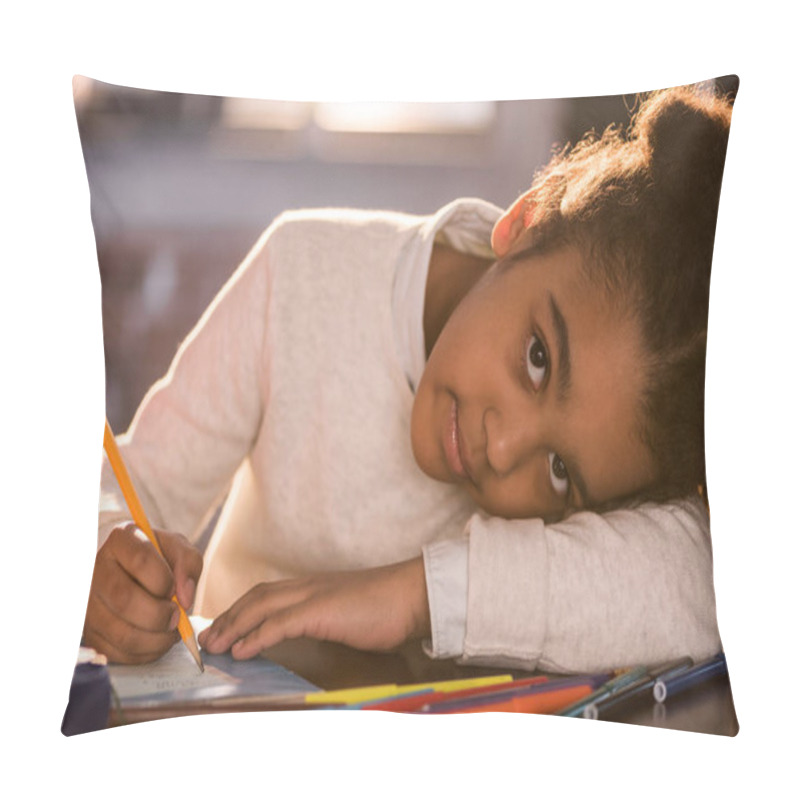 Personality  Little Girl Drawing  Pillow Covers