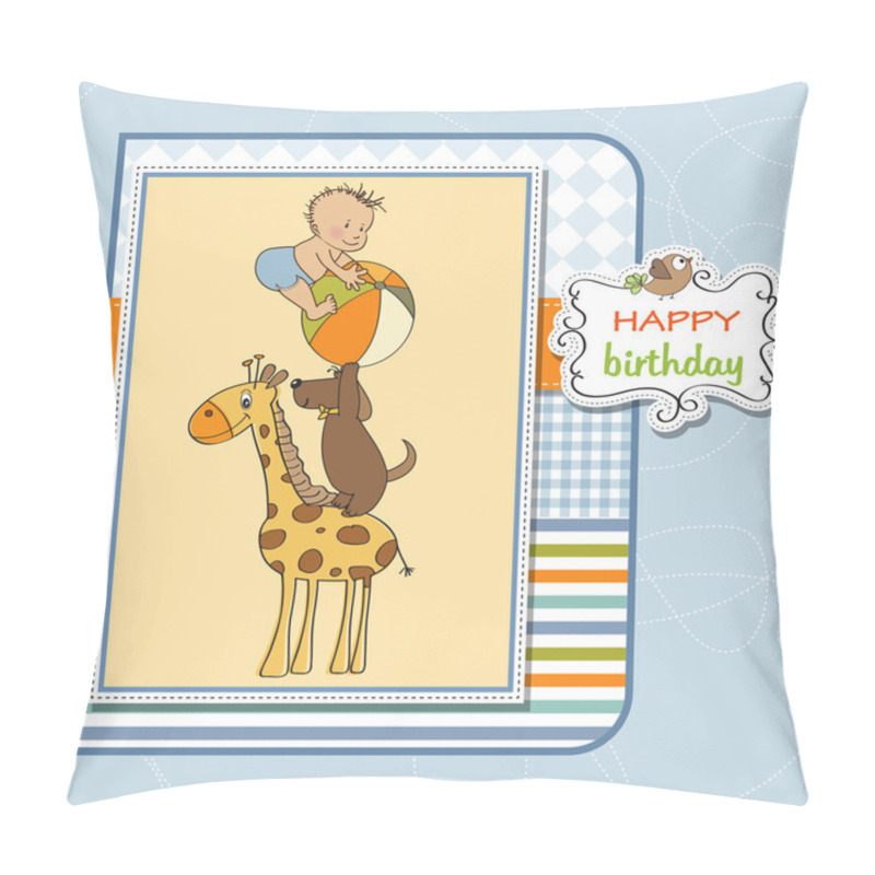 Personality  Card With Pyramid Of Animals Pillow Covers