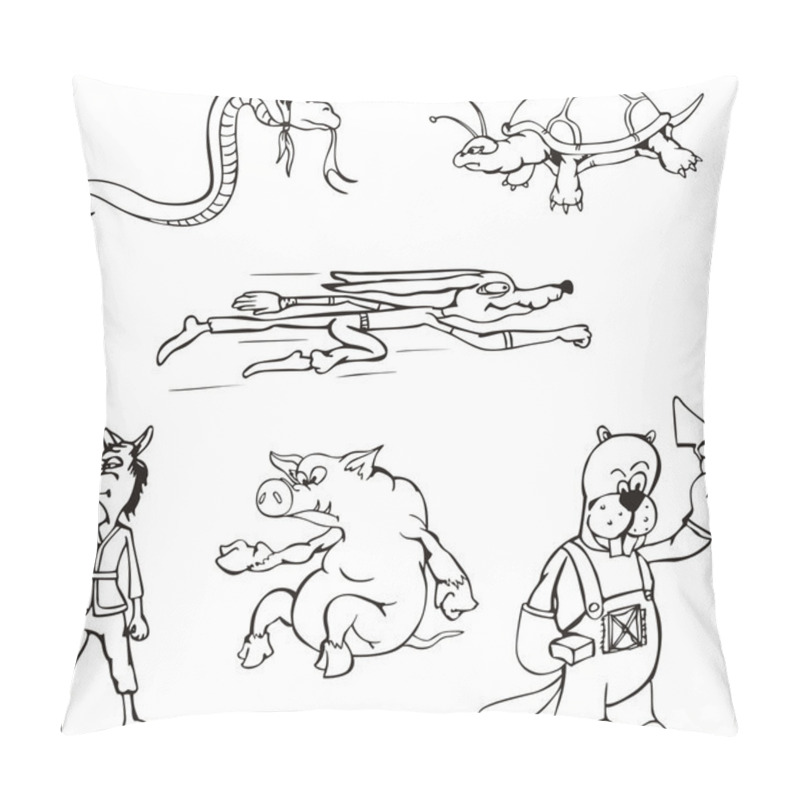 Personality  Animal Cartoons Pillow Covers