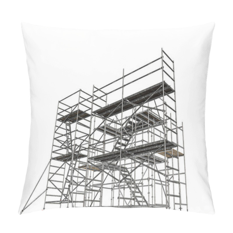 Personality  Scaffolding Isolated On White Background 3d Illustration Pillow Covers