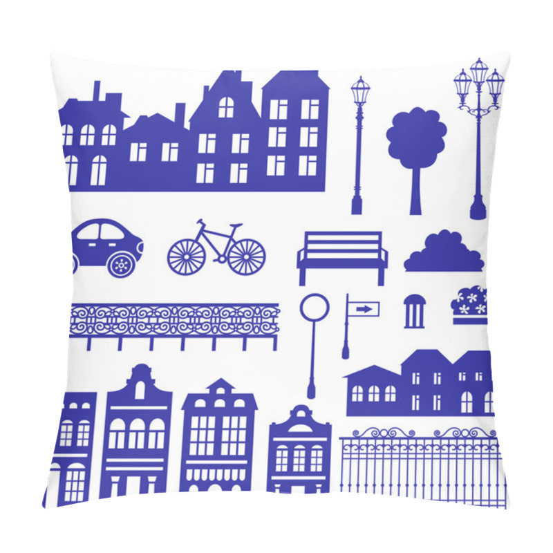 Personality  Town Silhouettes Set Pillow Covers