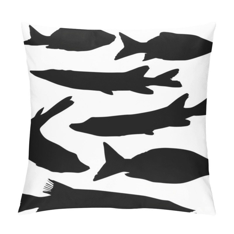 Personality  Seven Fish Silhouettes Pillow Covers