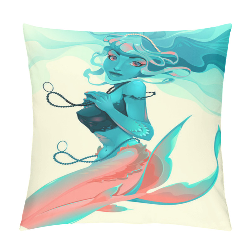 Personality  Portrait Of A Mermaid Pillow Covers