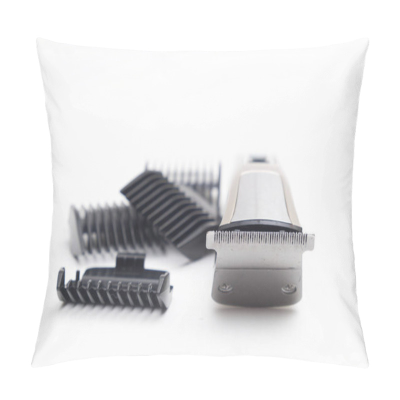 Personality  Brand New Hair Clippers After Use On ISolated White Background. Pillow Covers