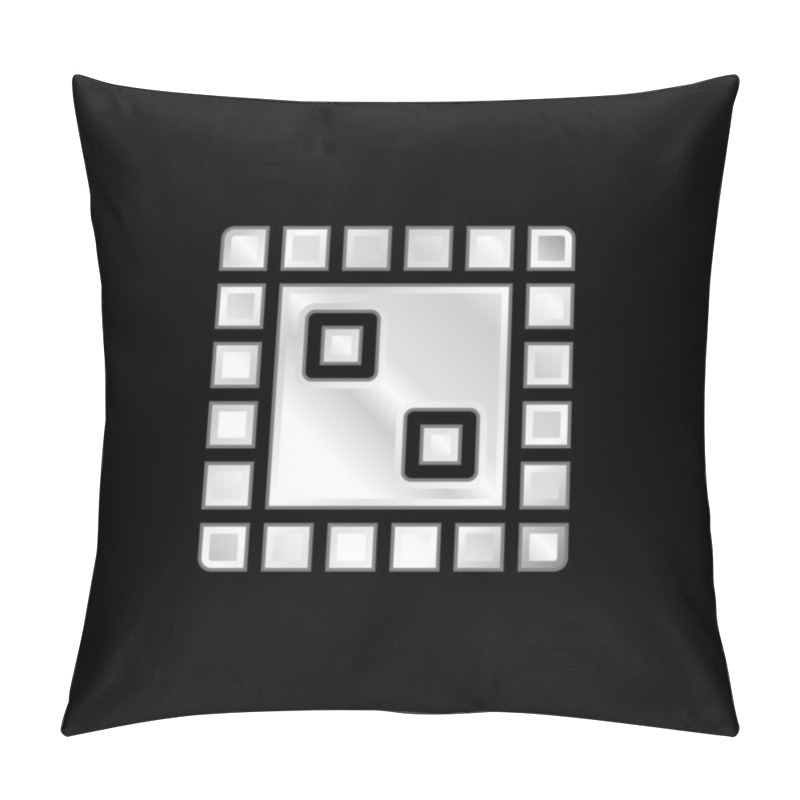 Personality  Board Game Silver Plated Metallic Icon Pillow Covers