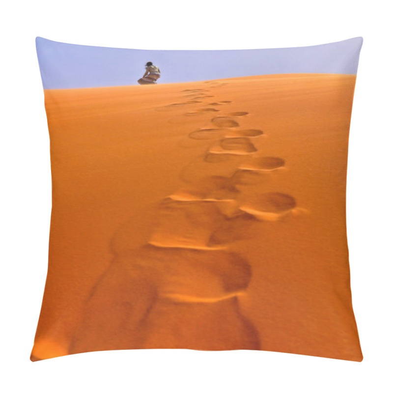 Personality  Lonely Woman In The Desert Pillow Covers