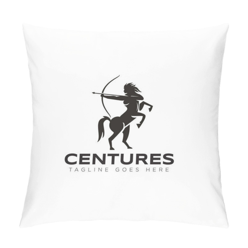 Personality  Archer Logo, With Woman Centaur Vector Pillow Covers