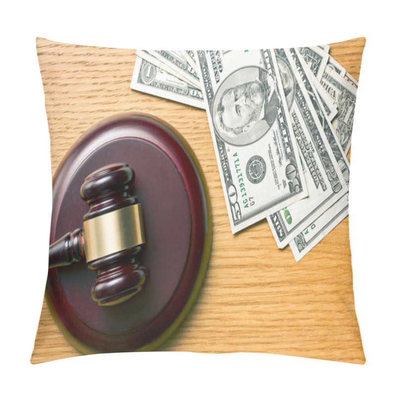 Personality  Judge Gavel And Dollars Pillow Covers