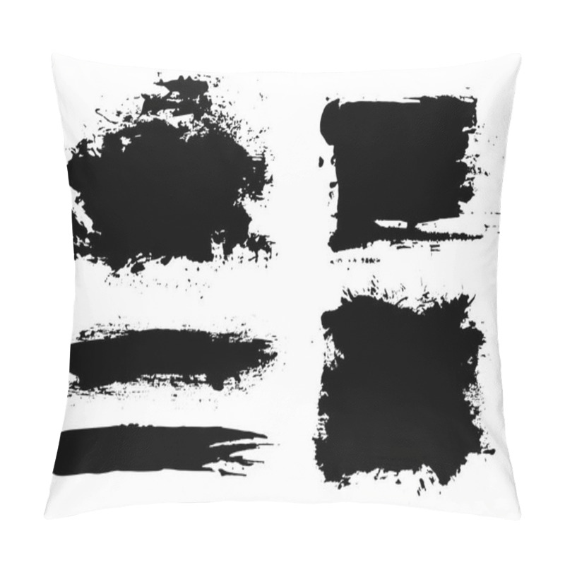 Personality  Brush Strokes. Vector Paintbrush Set. Grunge Design Elements. Pillow Covers