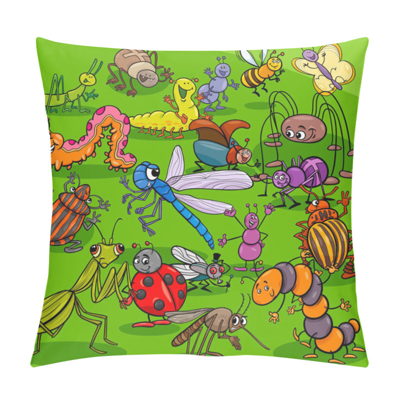 Personality  Cartoon Insects Animal Characters Group Pillow Covers