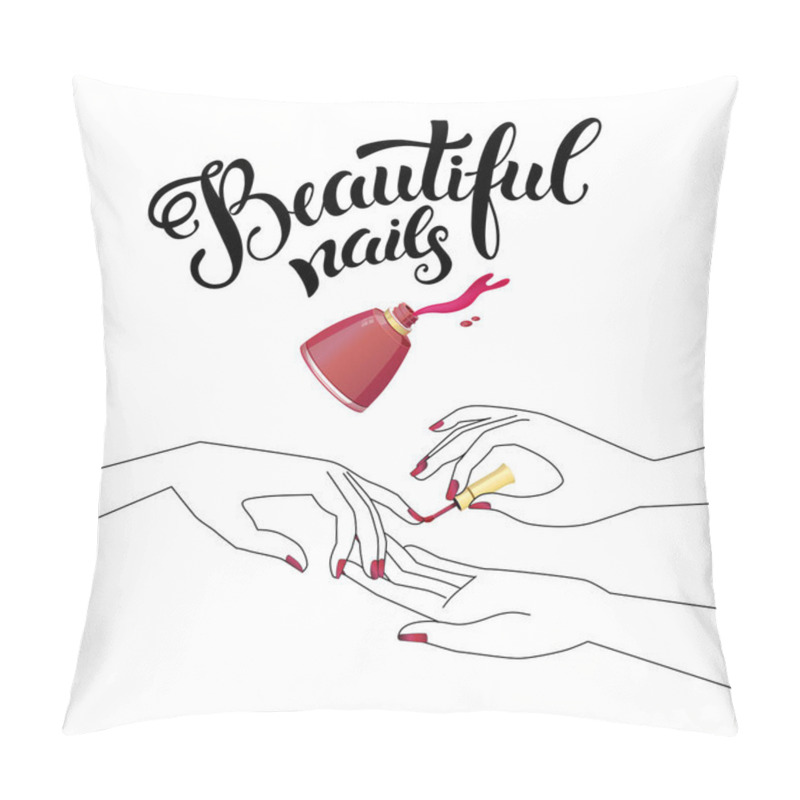 Personality  Beautiful Manicure Illustration Pillow Covers