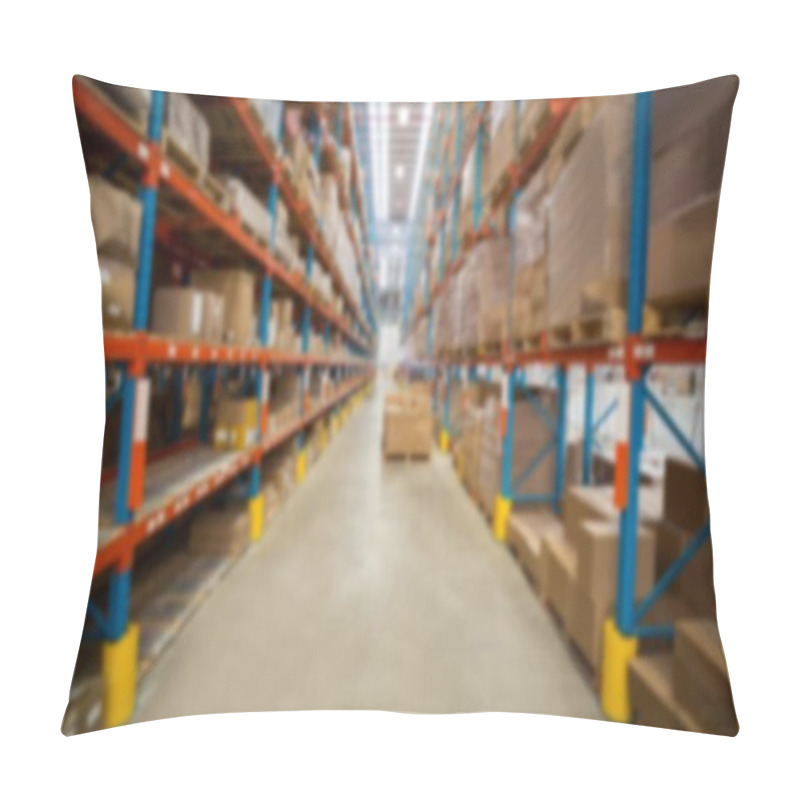 Personality  Rack Of Cardboard Boxes In Warehousein Warehouse Pillow Covers