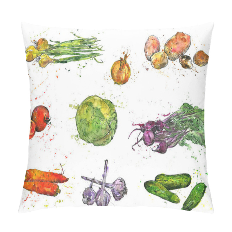 Personality  Hand Drawn Garlic Pillow Covers