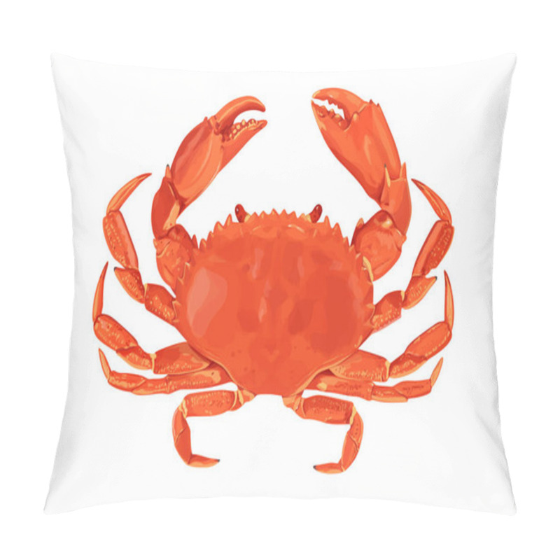 Personality  Crab Isolated On White Background. Vector Eps 10. Crab Vector On Sand Color Background, Perfect For Wallpaper Or Design Elements Pillow Covers