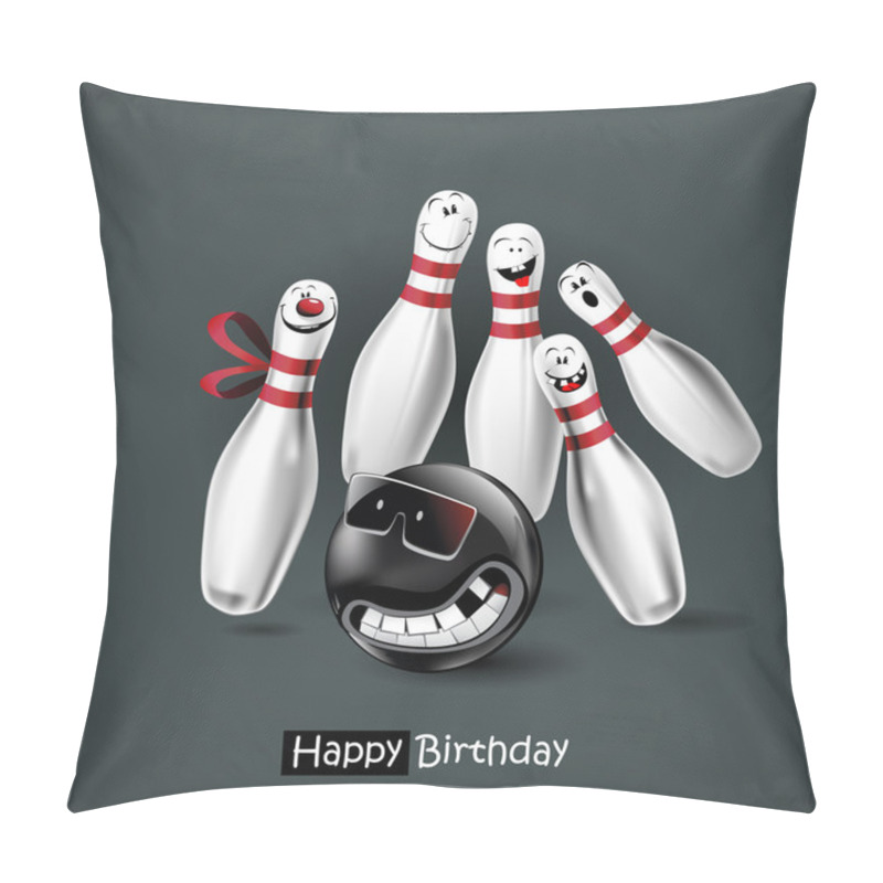 Personality  Happy Birthday Smile Bowling Pillow Covers