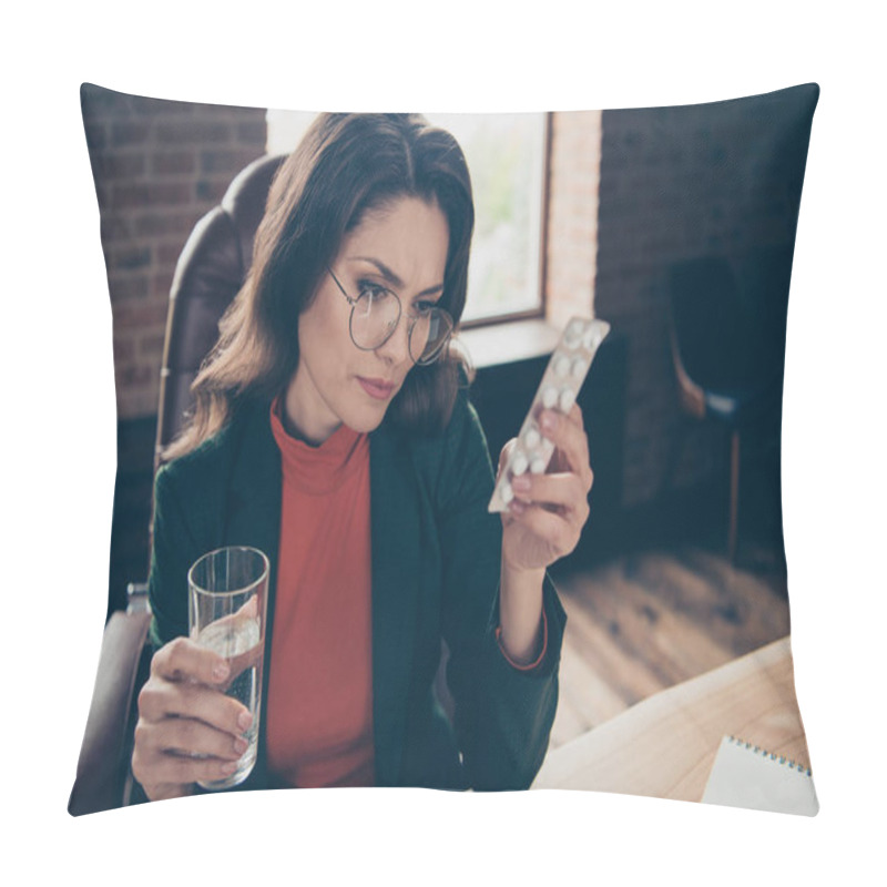 Personality  Close Up Photo Of Attractive Middle-aged Gorgeous She Her Busine Pillow Covers