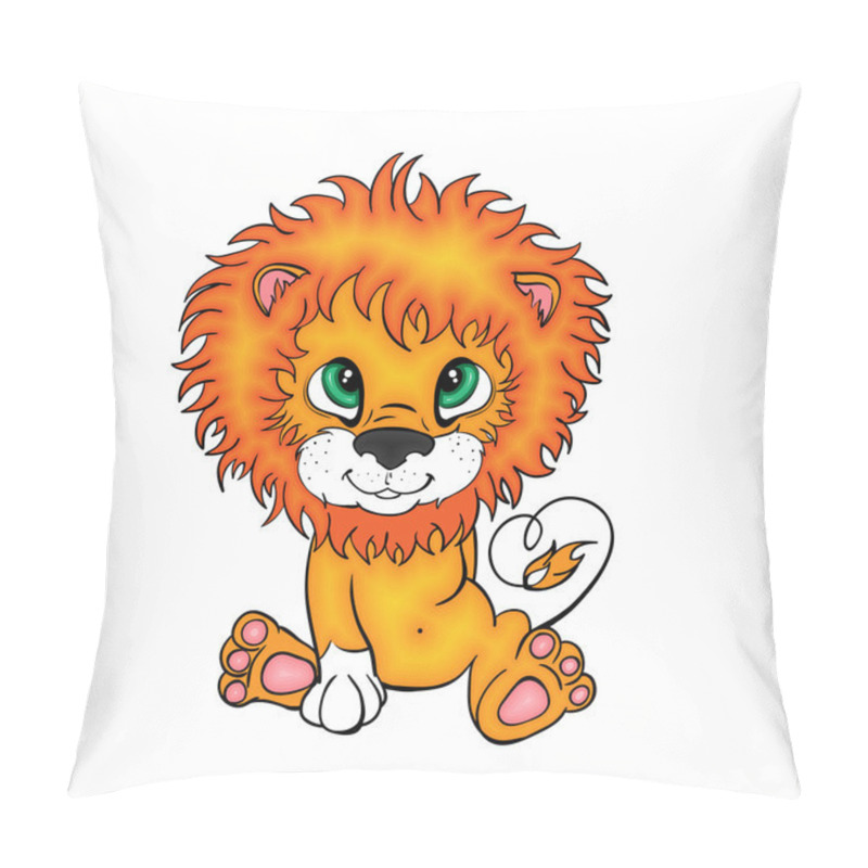 Personality  Cartoon Style Little Lion Pillow Covers