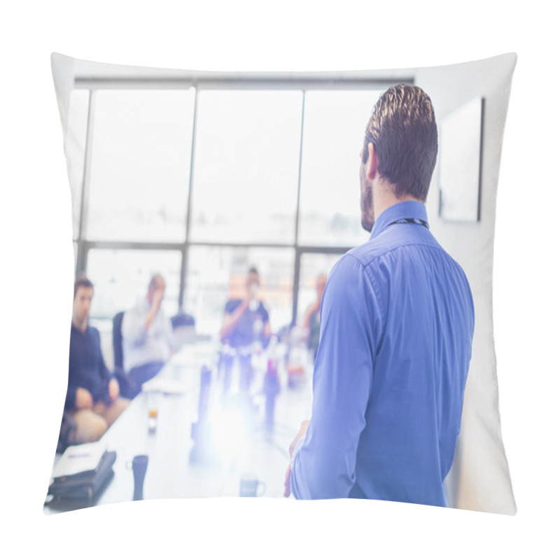 Personality  Business Presentation On Corporate Meeting. Pillow Covers