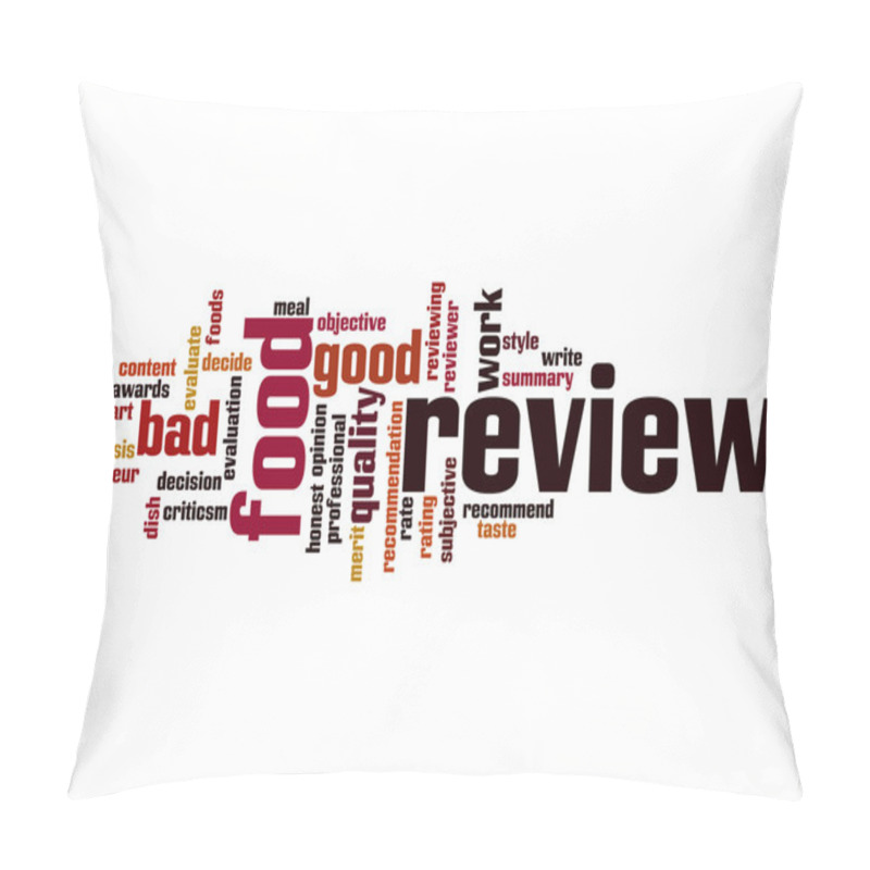 Personality  Food Review  Word Cloud Pillow Covers