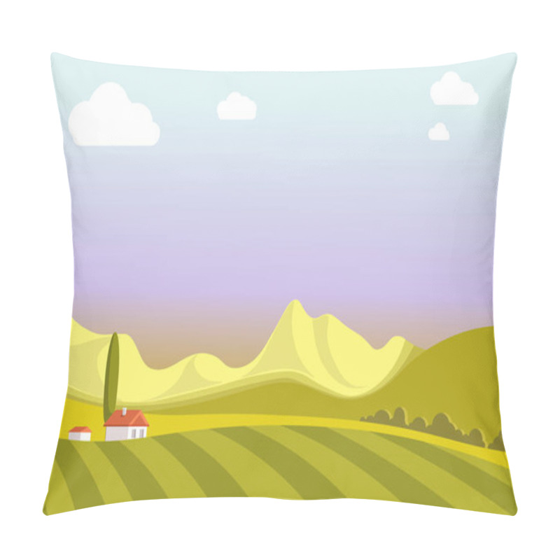 Personality  House Among Fields  Pillow Covers