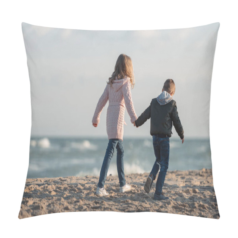 Personality  Brother And Sister Holding Hands  Pillow Covers