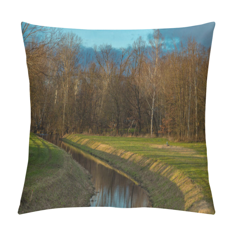 Personality  New Cycle Route Near Sewer In Autumn Hot Afternoon In Ceske Budejovice CZ 12 16 2024 Pillow Covers