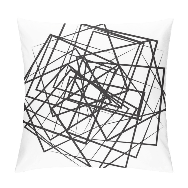 Personality  Geometric Abstract Squares Background Pillow Covers