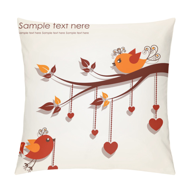 Personality  Two Birds On A Branch Pillow Covers