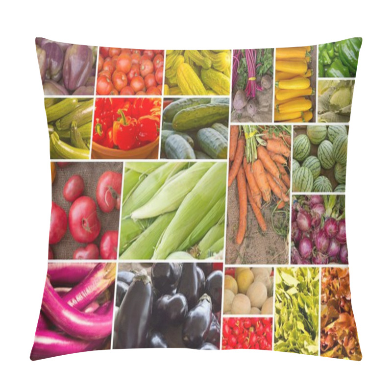 Personality  Fruit And Vegetable Collage Pillow Covers