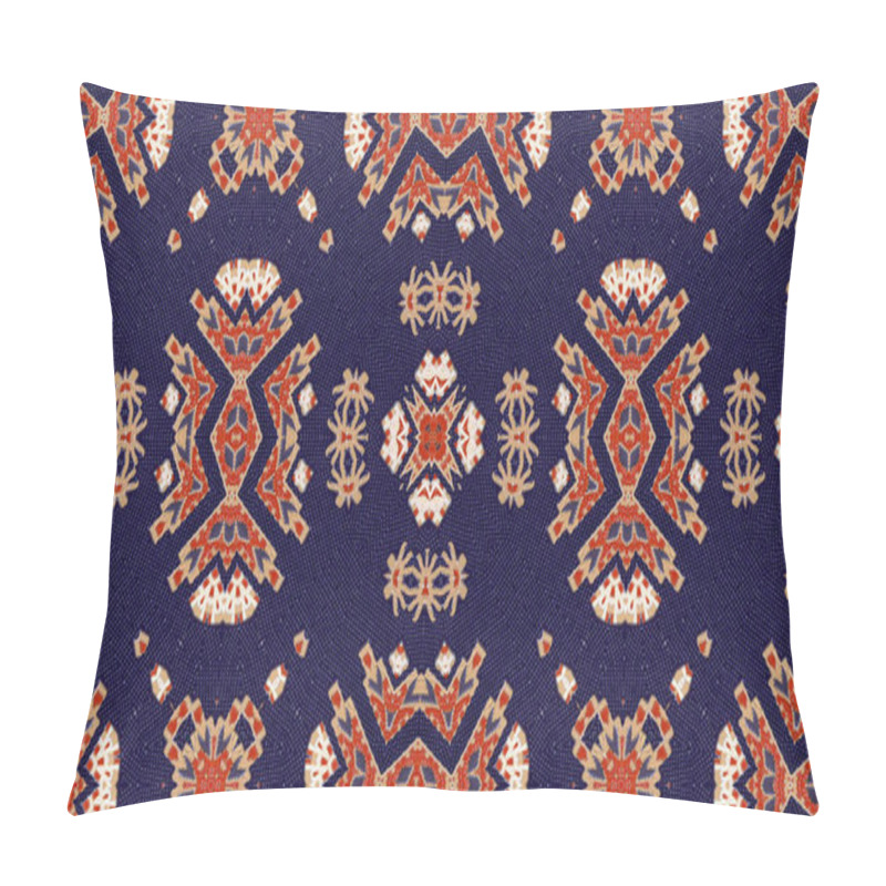 Personality  Abstract Ethnic Authentic Symmetric Pattern Ornamental Decorative Kaleidoscope Movement Geometric Circle And Star Shape Pillow Covers