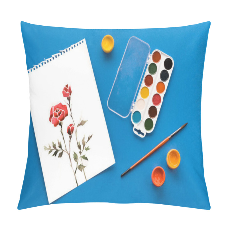 Personality  Drawing, Paints And Brush Pillow Covers