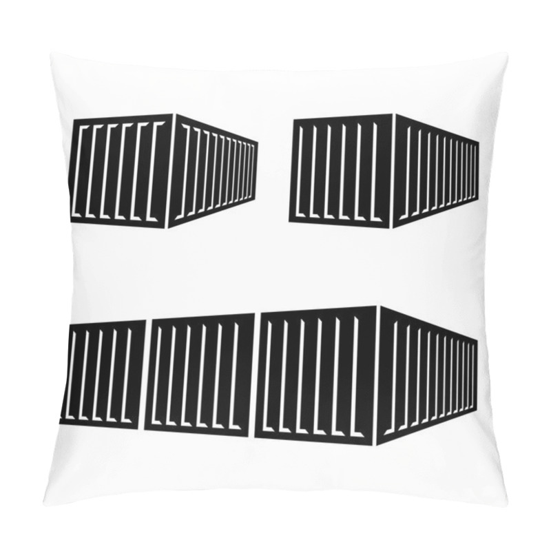 Personality  Transportation Cargo Container Black Symbol Pillow Covers