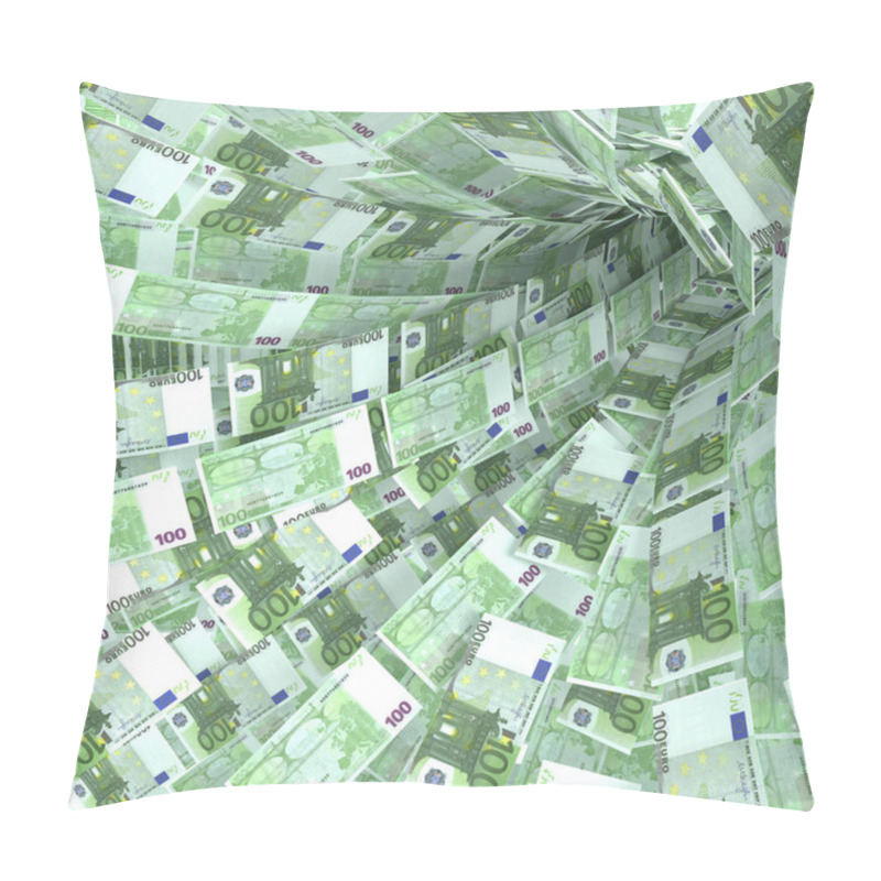 Personality  Money Vortex Of 100 Euro Notes Pillow Covers