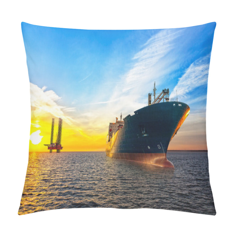 Personality  Ship And Oil Platform Pillow Covers