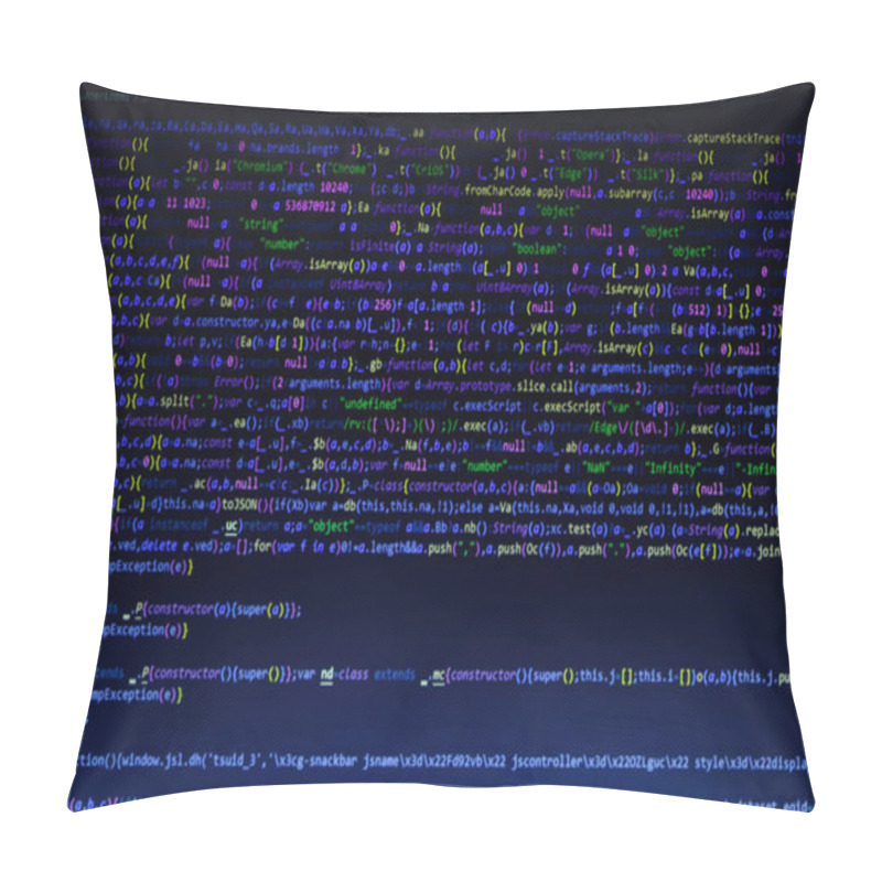 Personality  Html Css Coding Screen, Technology Background Of Coding Screen Pillow Covers