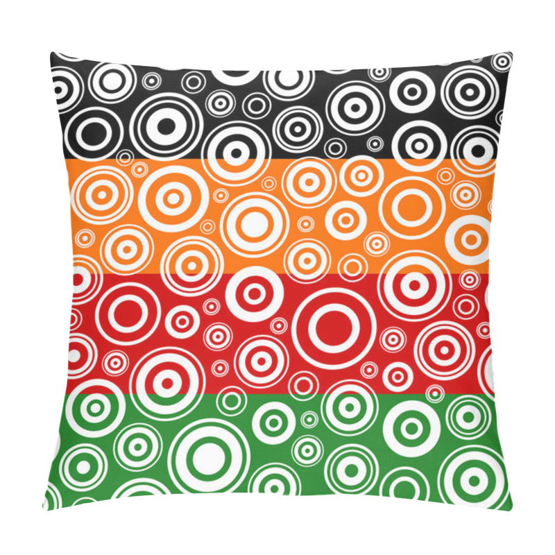 Personality  Set Of Seamless Textures With Concentric Circles. Pillow Covers